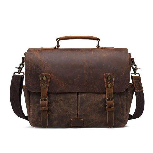  Messenger Bag For Men,Water Resistant Unisex Canvas Shoulder  Bag Fits 14 Inch Laptop Satchel Crossbody Bag for Work and College