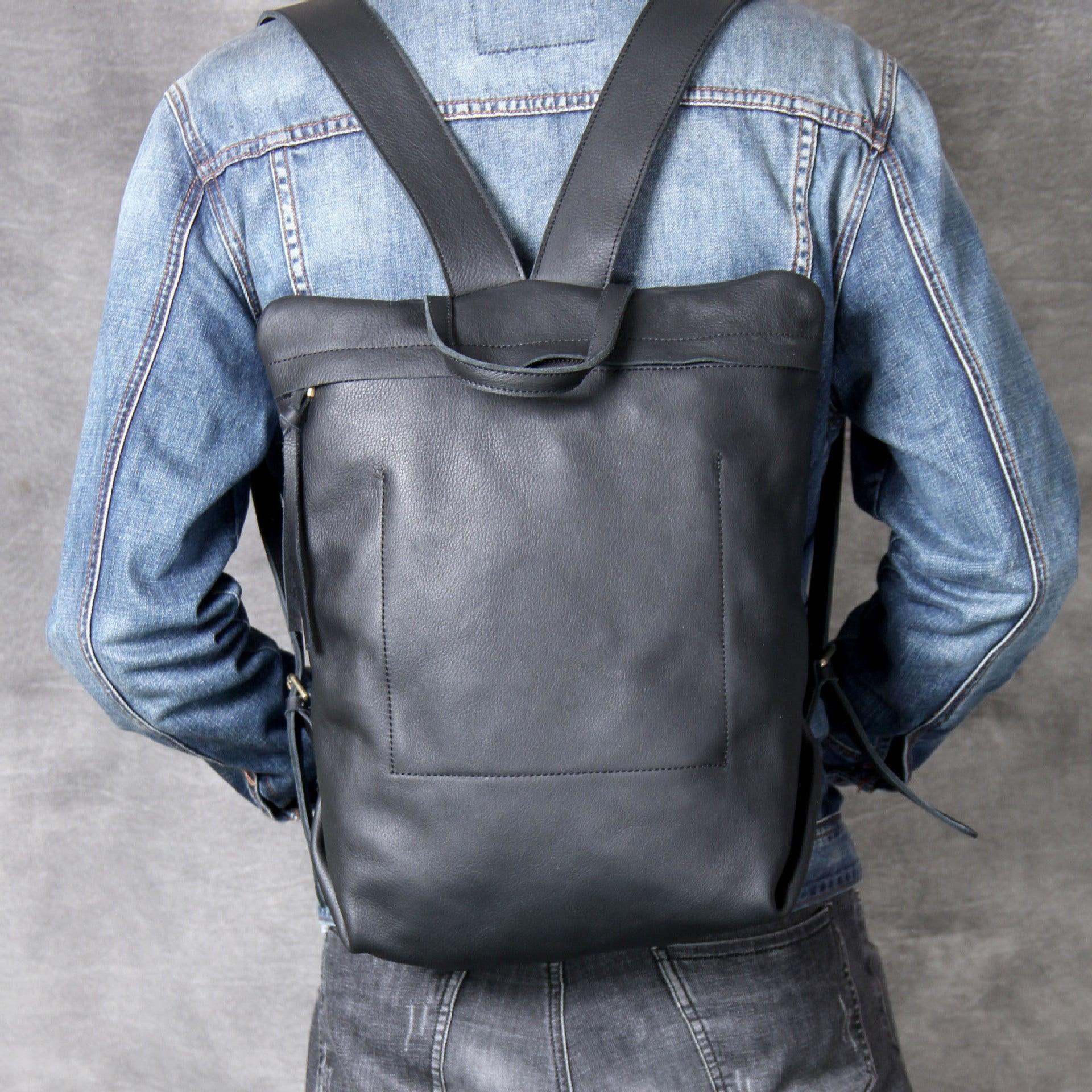 best minimal leather backpack Woosir Minimalist Leather Backpack for Men