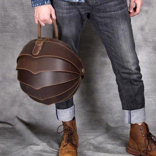 Pangolin Vintage Leather Backpack for Men - Woosir