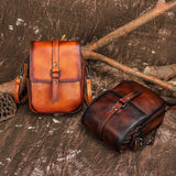 Vintage Leather Phone Pouch Bag Crossbody - Woosir