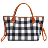 Woosir Plaid Handbags for Women Soft Flannel - Woosir