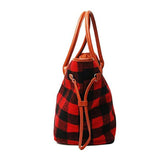 Woosir Plaid Handbags for Women Soft Flannel - Woosir