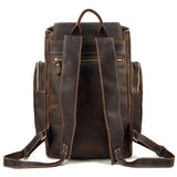 Large Leather Backpack Vintage - Woosir