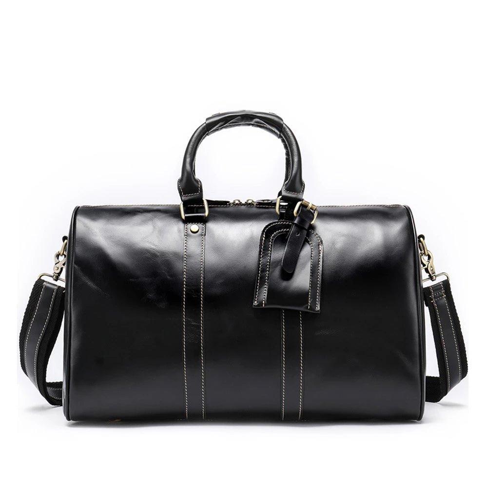 Real Leather Duffel Bags For Men 18 Inch, Black Real Leather Duffel Bags For Men 18 Inch, Black