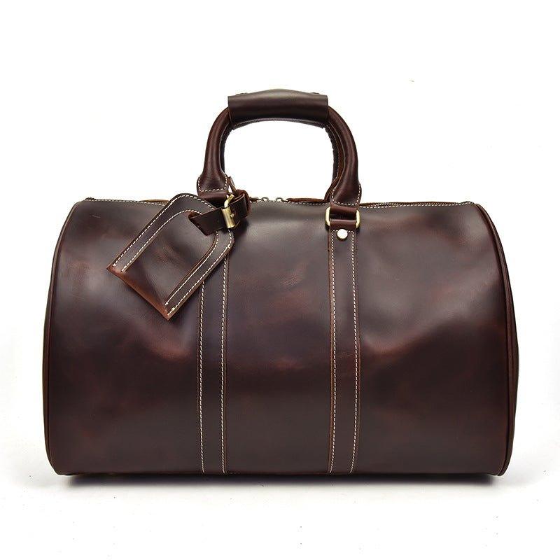 Real Leather Duffel Bags For Men 18 Inch, Dark Wine Red Real Leather Duffel Bags For Men 18 Inch, Dark Wine Red