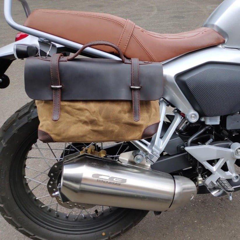 ROUT Voyager Messenger Bag, Washed Black Cotton Canvas & Leather Trim  RC10525 - Wisconsin Harley-Davidson
