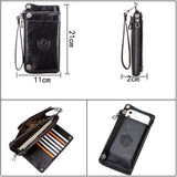 Woosir RFID Safe Leather Wallet with Wrist Strap - Woosir