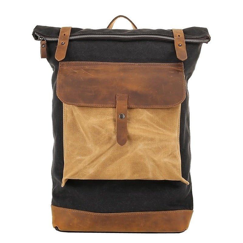Rolltop Canvas Backpacks - Woosir