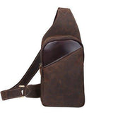Sling Backpack Crossbody Leather - Woosir