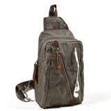 Woosir Sling Backpack Mens Waxed Canvas Crossbody Bag - Woosir