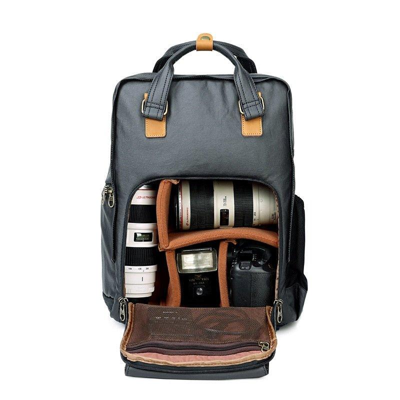 antitheft camera and laptop backpack SLR Digital Camera Bag Anti-theft Waterproof, Khaki
