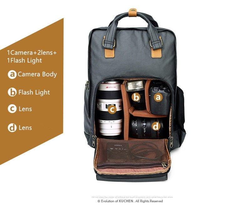 SLR Digital Camera Bag Anti-theft Waterproof, Khaki