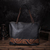 Woosir Soft Leather Large Tote with Zipper - Woosir