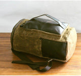 Large Wax Canvas Backpack Vintage Mens - Woosir