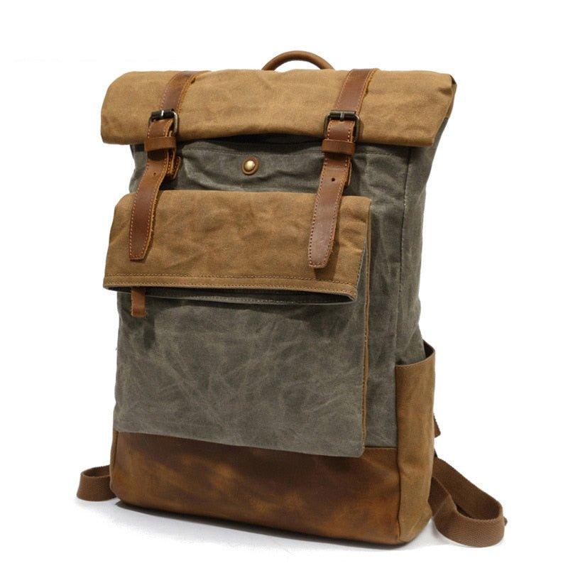 Handmade Vintage Canvas Backpack Large Capacity Travel Bag 