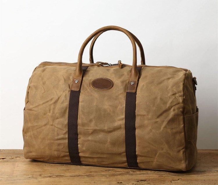 Waxed Canvas Duffle Bags - Woosir – tagged Genuine Leather