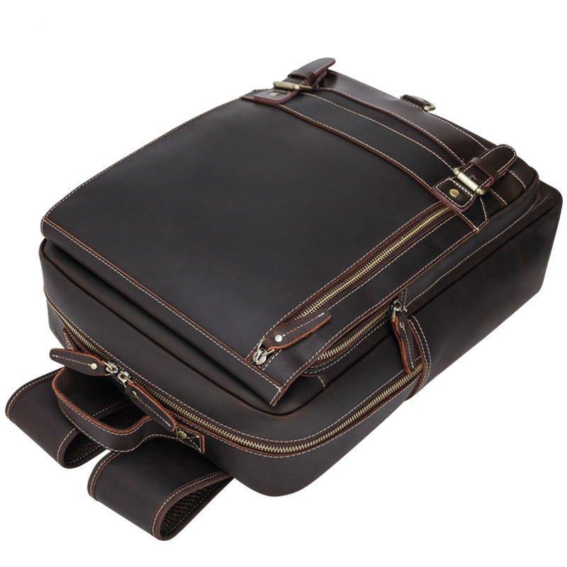 backpack laptop bag with trolley sleeve Trolley Sleeve Backpack Leather Mens