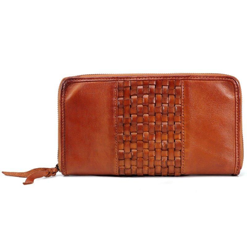 Woosir Vegetable Tanning Leather Mens Long Wallet - Woosir