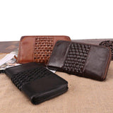 Woosir Vegetable Tanning Leather Mens Long Wallet - Woosir