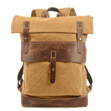 Vintage Backpack Canvas College Backpacks - Woosir
