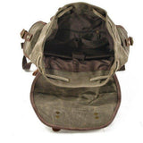 Vintage Waxed Canvas Backpack Waterproof for Men - Woosir