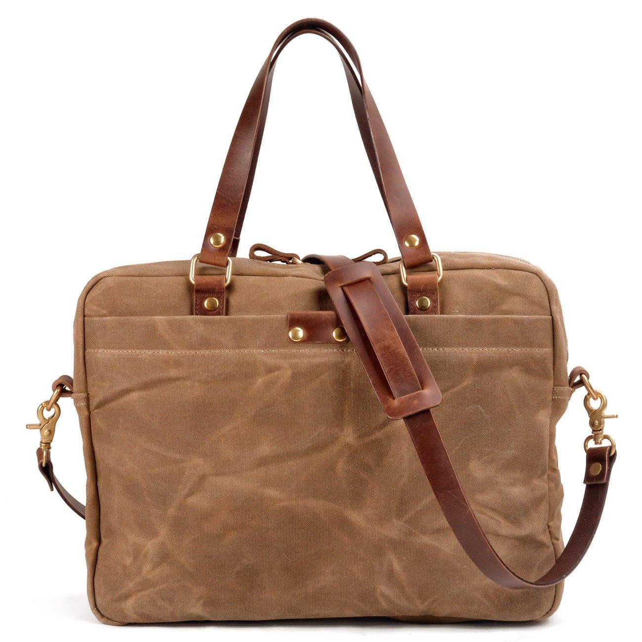 Woosir Vintage Canvas Aktentasche Laptoptasche Woosir