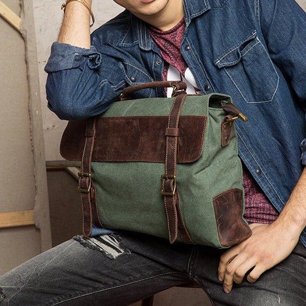 Louis Vuitton LV Canvas Messenger bag briefcase laptop shoulder