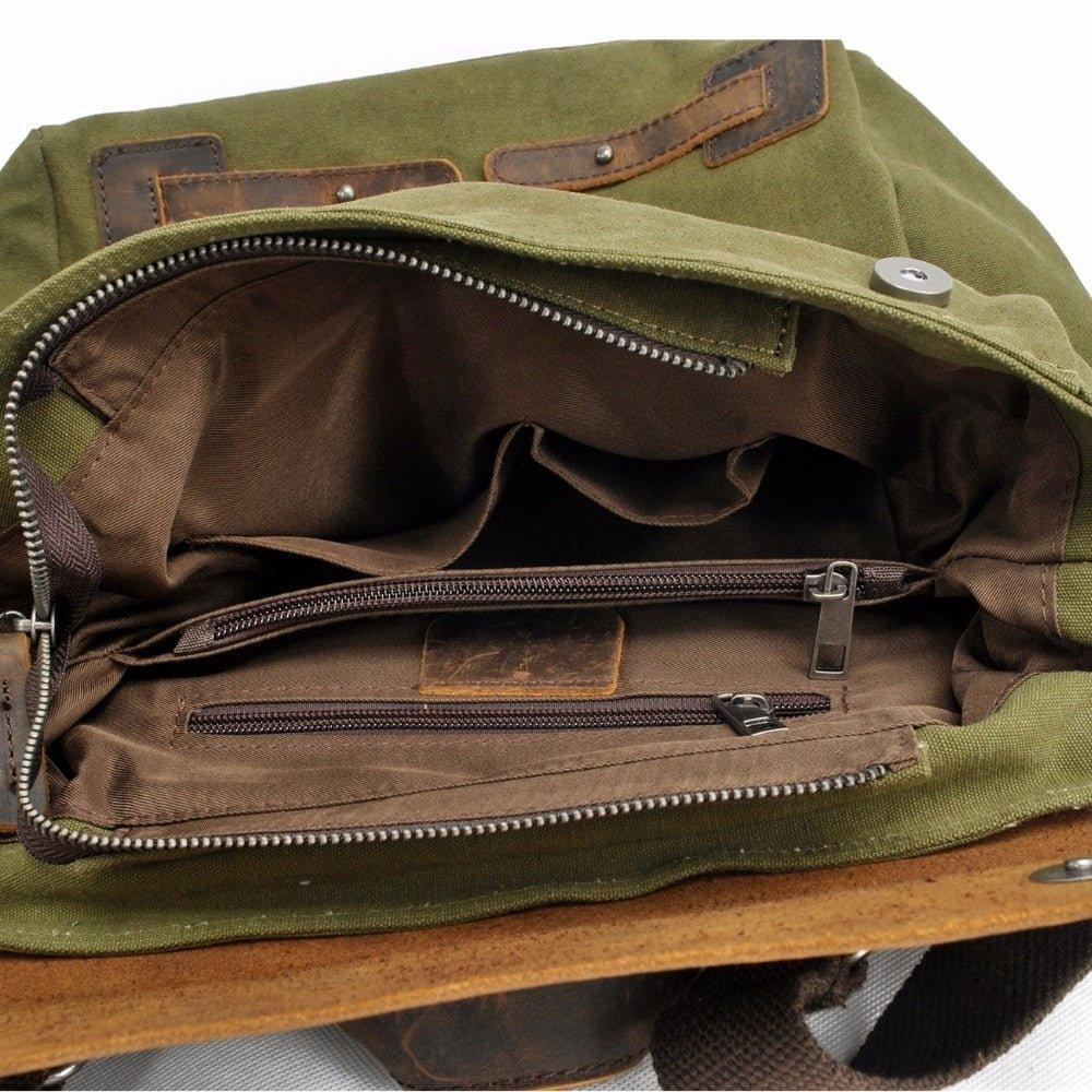 Vintage Canvas Outdoor Backpack for Hiking - Woosir