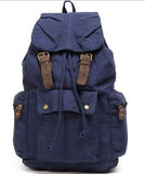 Vintage Cotton Canvas Rucksack Backpack - Woosir