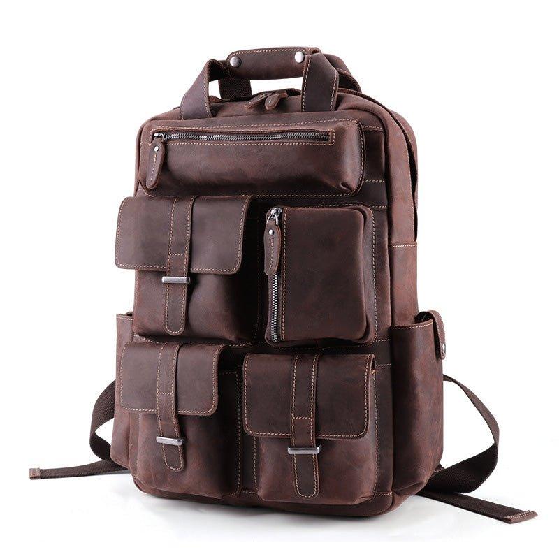 Sigrid Timeless Leather Backpack with Laptop Compartment 17 inch