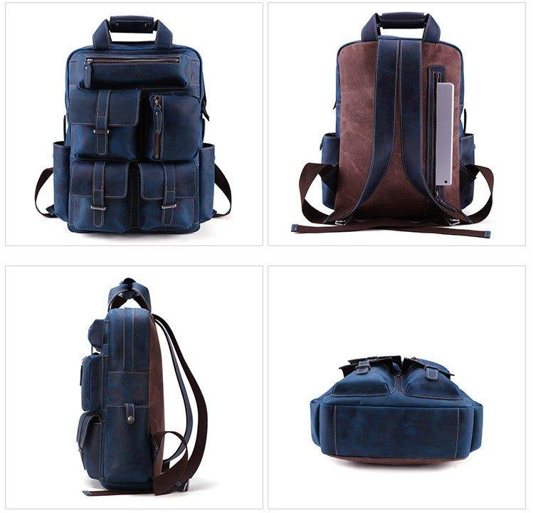 The Western  Leather Backpack for 17 Inch Laptops for Men & Women