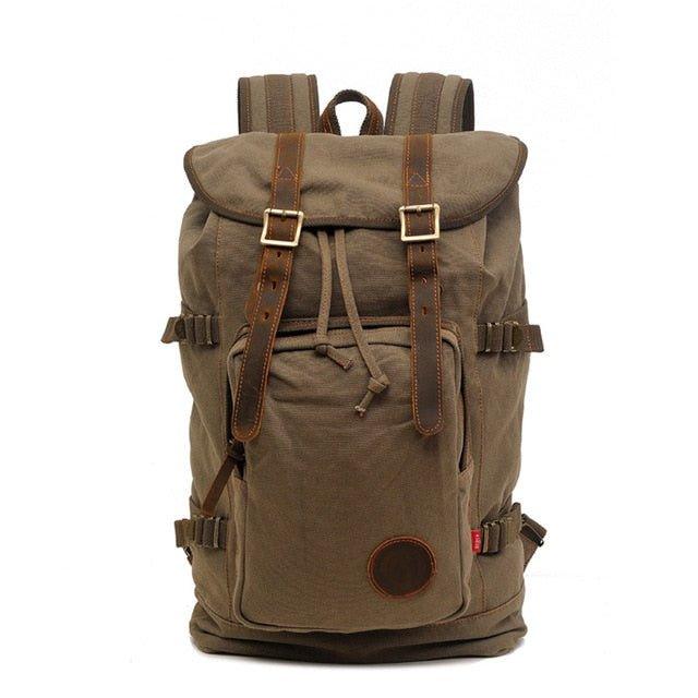 Vintage Drawstring Canvas Backpack Fit 17