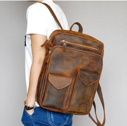 backpack leather caramel notebook 14 Latico Leathers Explorer Laptop combining rugged elegance with artisanal charm Vintage Full Grain Genuine Leather