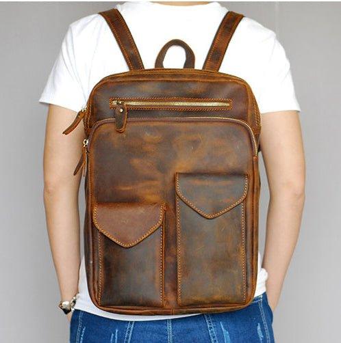 Woosir Vintage Genuine Leather Backpack Fit 14 Woosir Vintage Genuine Leather Backpack Fit 14