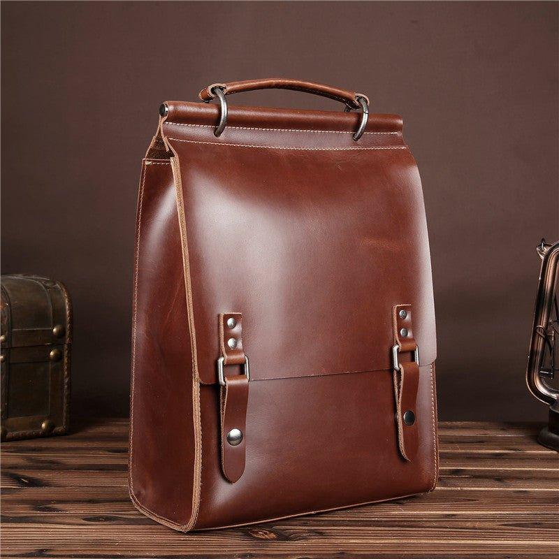 best leather backpack for school 17-Inch Versatile Rucksack & Laptop Bag Women and Men or travel Genuine Leather Travel School Backpack,