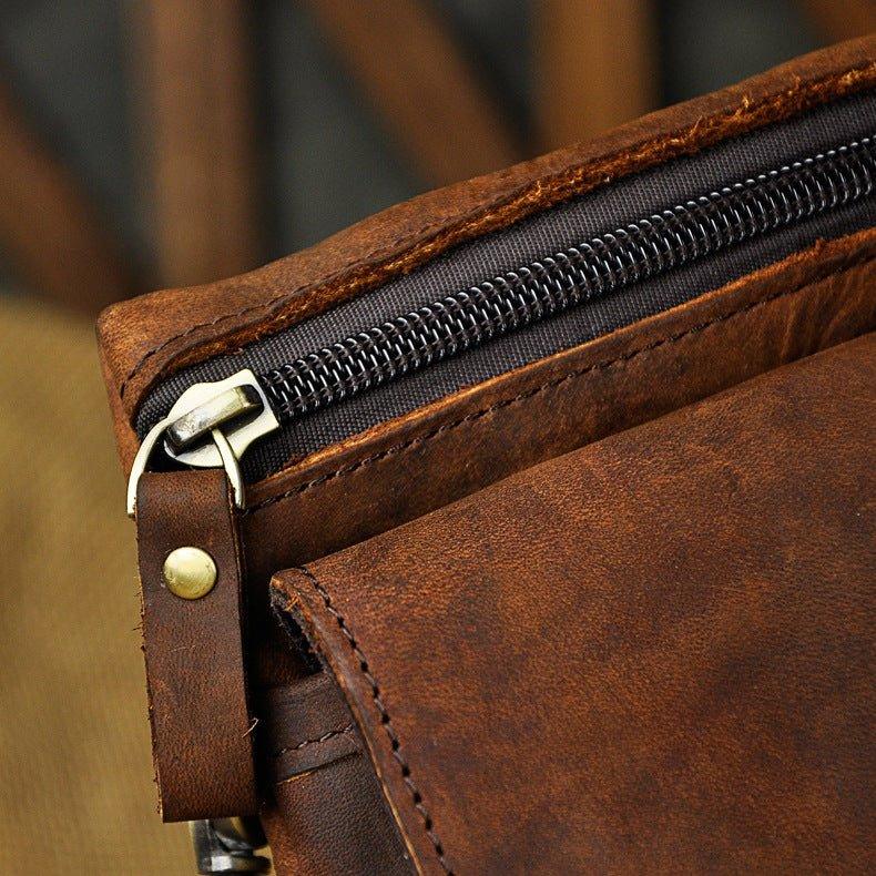 Woosir Vintage Genuine Leather Dual-Use Messenger Bag - Woosir