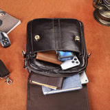 Vintage Leather Messenger Shoulder Bag for Men - Woosir