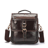 Vintage Leather Messenger Shoulder Bag for Men - Woosir