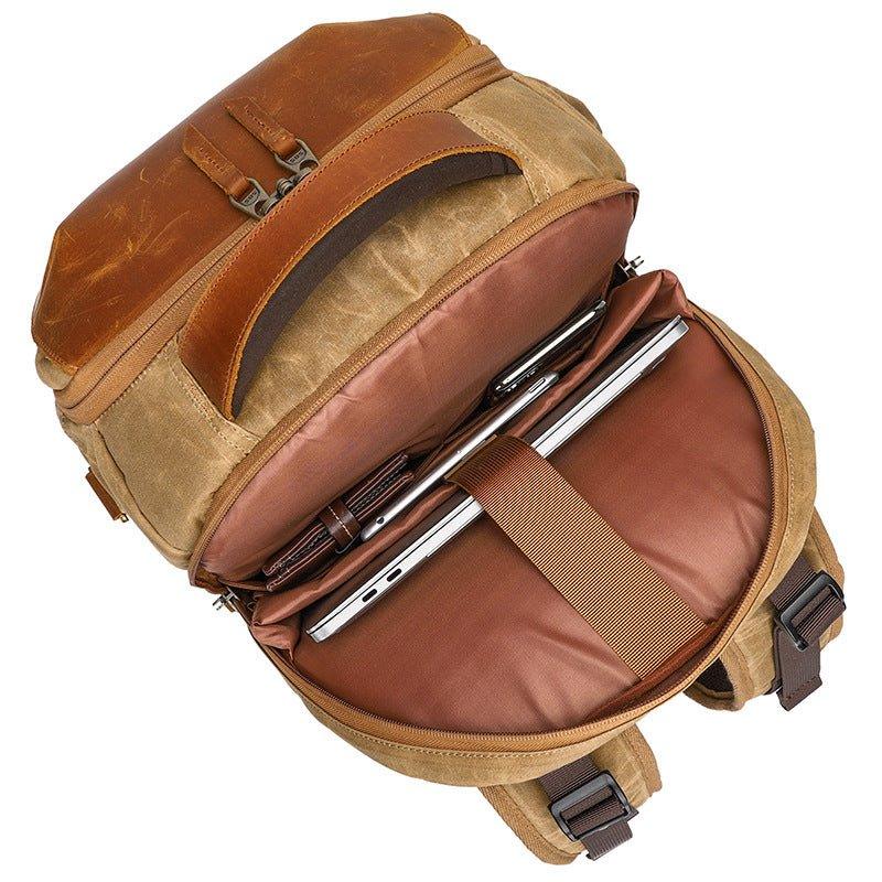 Woosir Vintage Hiking Camera Backpack with Laptop Sleeve - Woosir