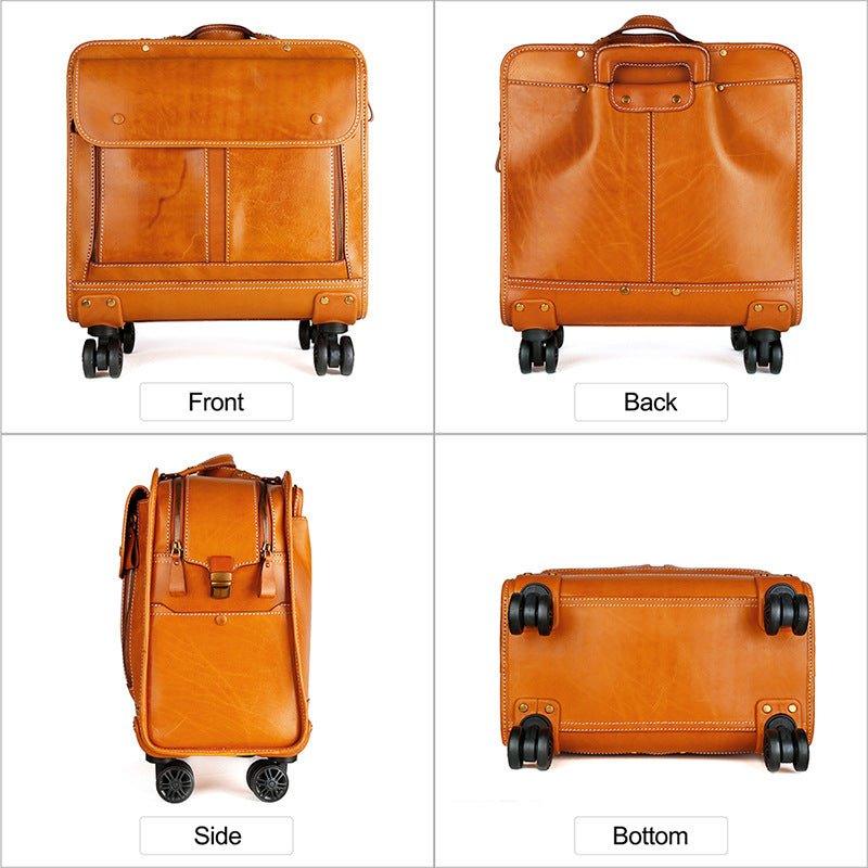 Wholesale Carry-On PU Leather Vintage Luggage 20 Inch Cabin Size