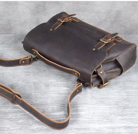 Woosir Vintage Leather Briefcase Laptop Bag - Woosir