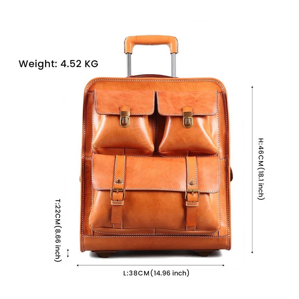VESUVIO - Trolley leather bag/small size