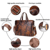 Woosir Vintage Luxury Leather Briefcase for Men - Woosir