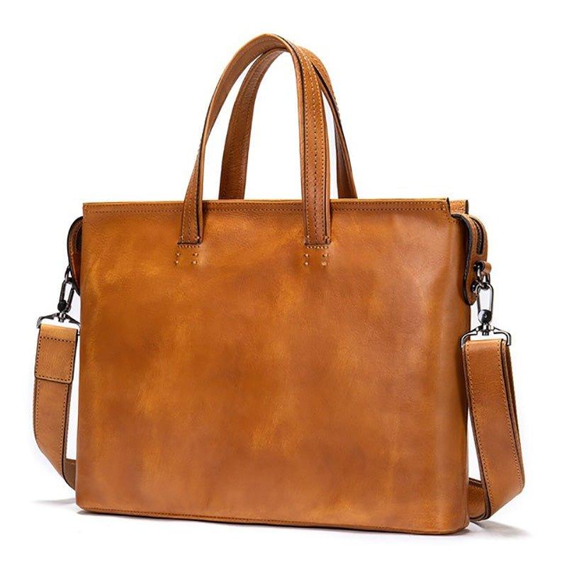 Woosir Vintage Luxury Leather Briefcase for Men - Woosir