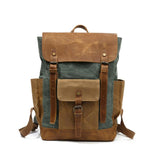 Vintage Waxed Canvas Backpack Laptop Mens - Woosir