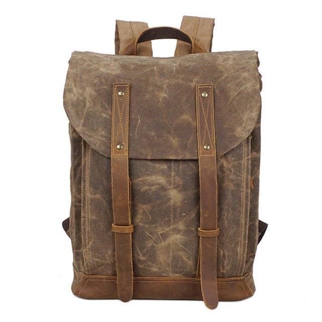 Vintage Canvas Backpacks Laptop for Mens, Khaki