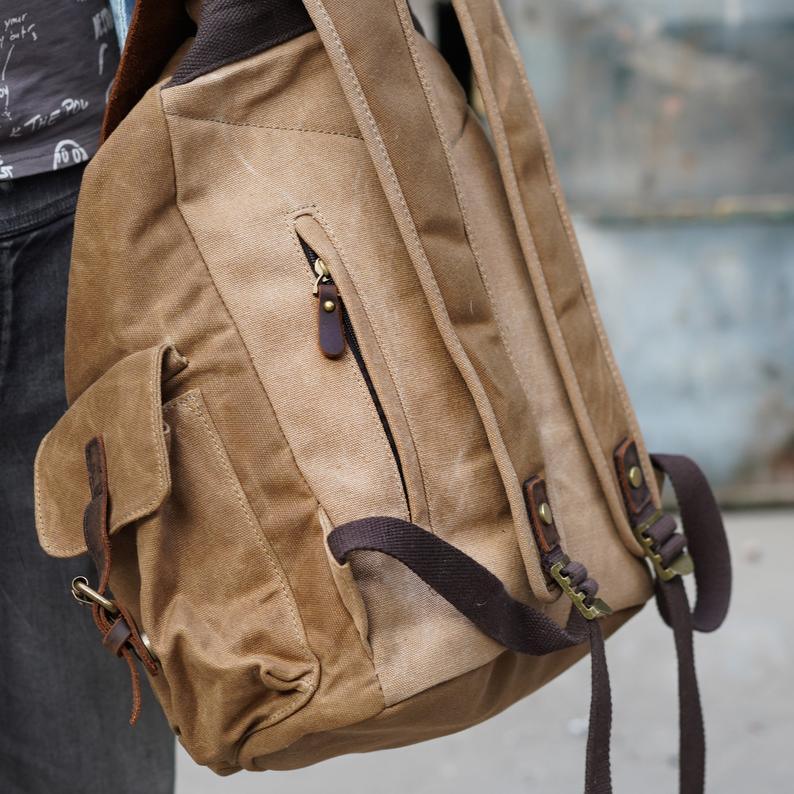 avenue a vintage travel canvas backpacks Backpack Backpack Large Laptop Bags Retro Vintage Canvas Backpack Antiqua best features Washed Vintage Looking Fashion Canvas