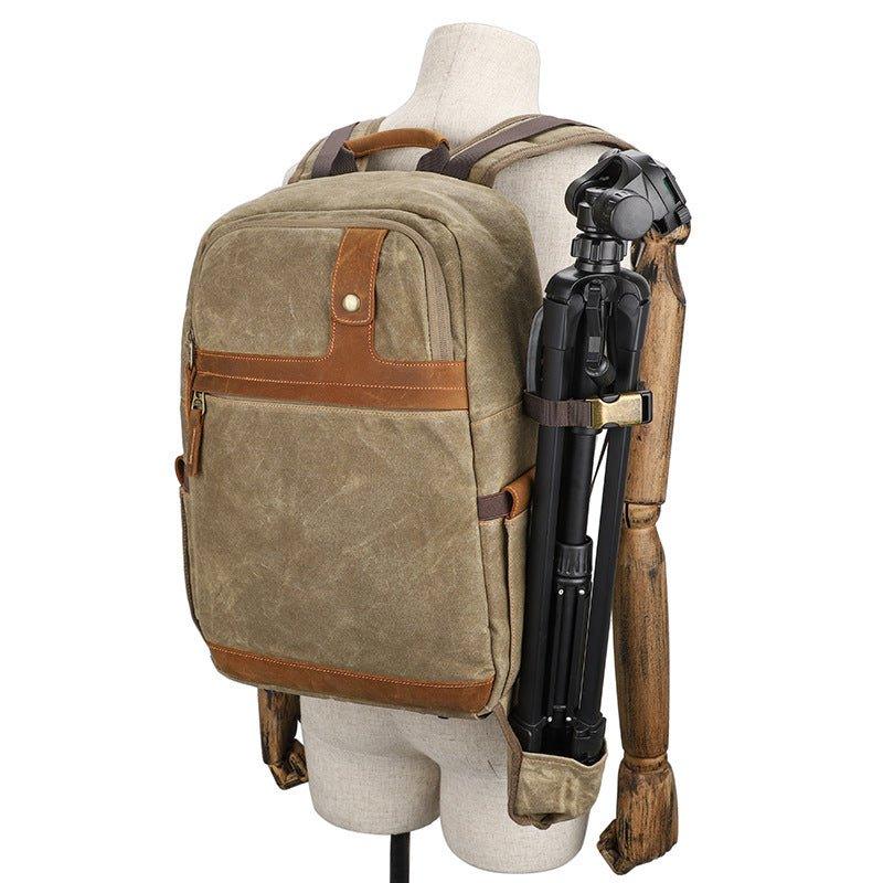 wanderrucksack mit kamerafach Woosir wasserdichter Canvas-Rucksack mit Kamerafach