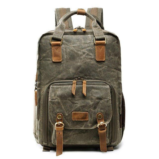 Woosir Waterproof Waxed Canvas Camera Backpack - Woosir