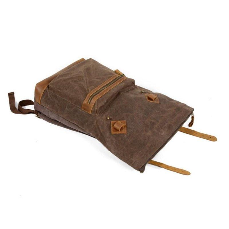Vintage Roll Top Backpack Rucksack Travel - Woosir